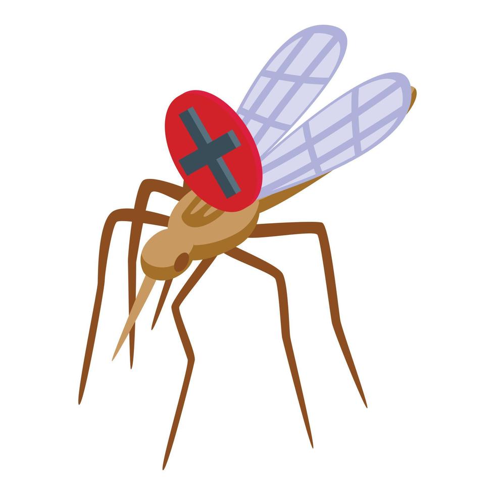 Virus mosquito icon isometric vector. Electric cream vector