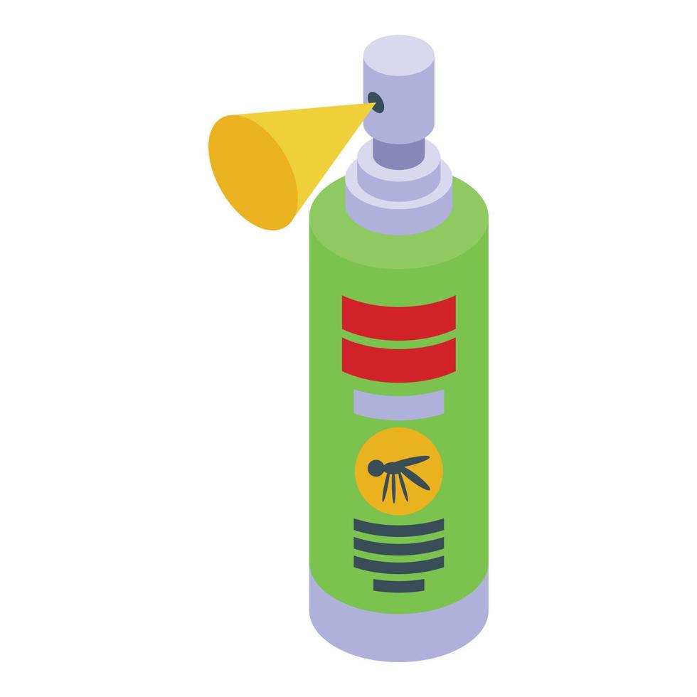 icono de botella protectora de mosquitos vector isométrico. protección de la persona