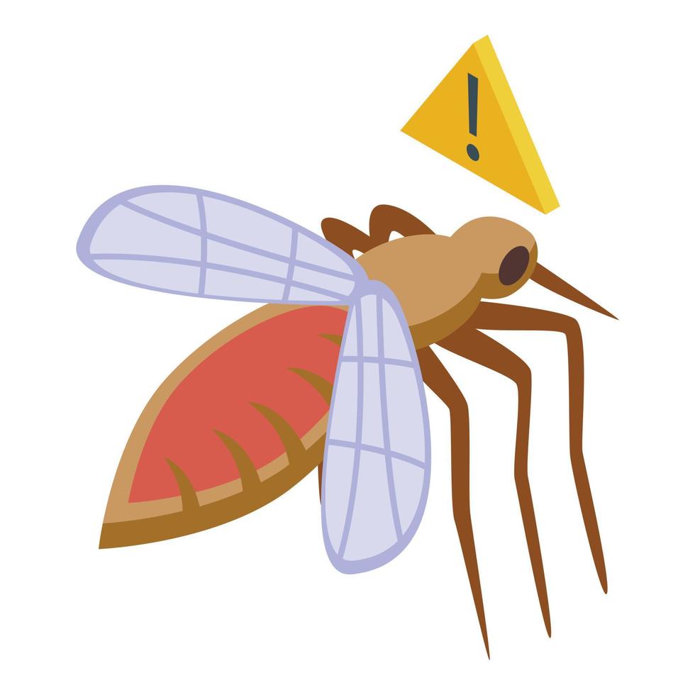 icono de mosquito vector isométrico. protección contra el dengue