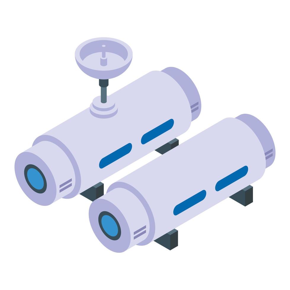 Mars colonization icon isometric vector. Space base vector