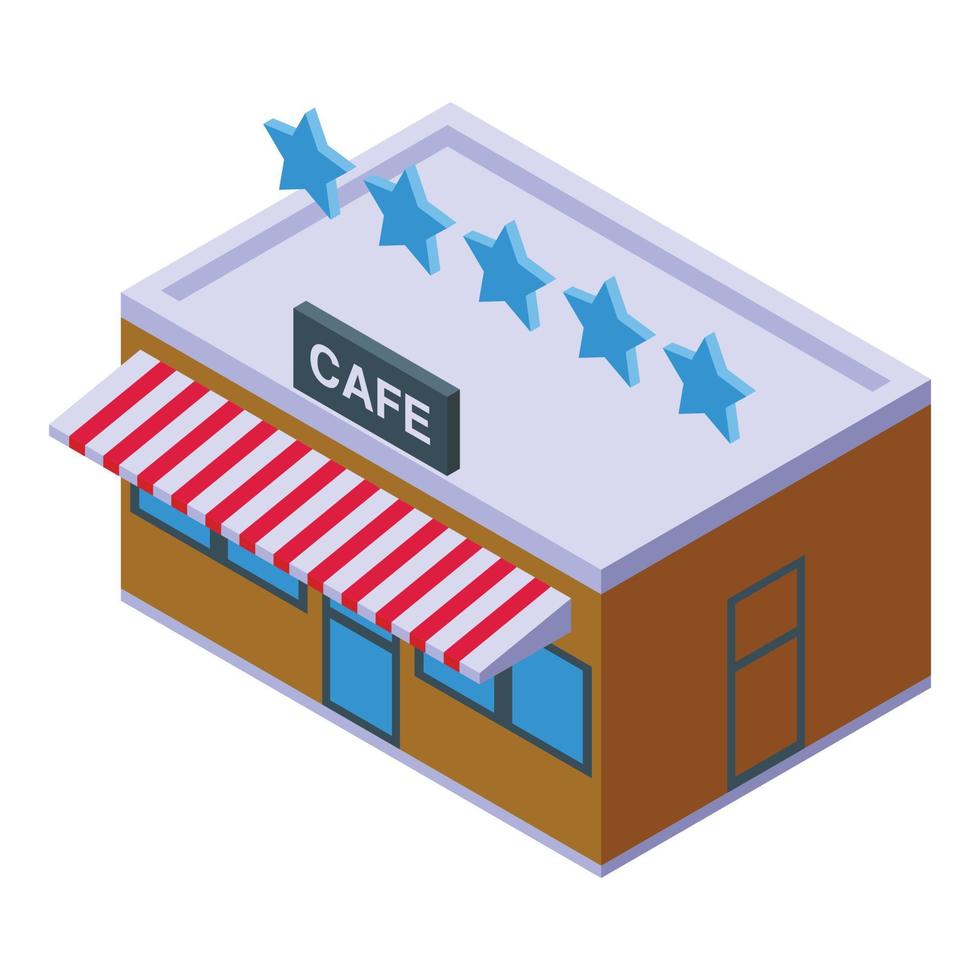 Cafe restaurant icon isometric vector. Food critic vector