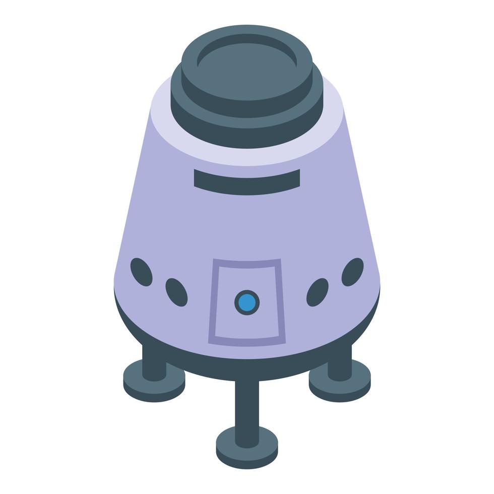 Astronaut spaceship icon isometric vector. Space colonization vector