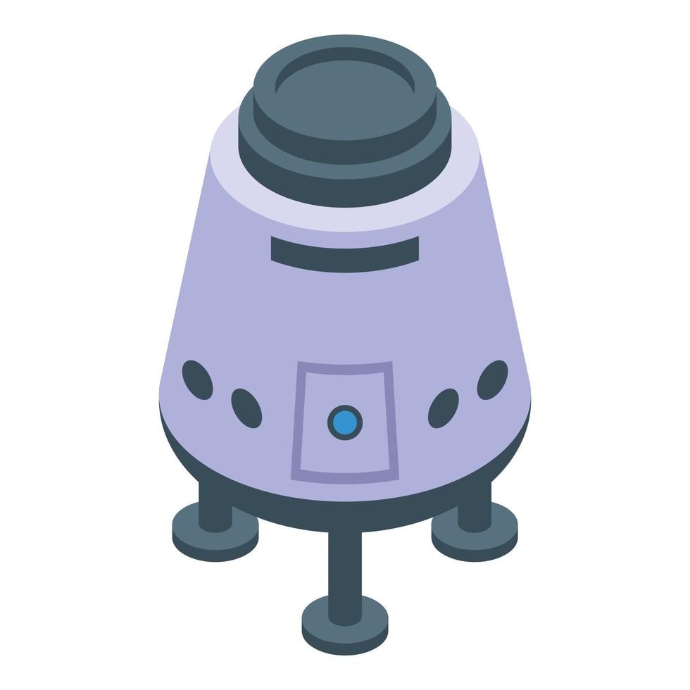 Astronaut spaceship icon isometric vector. Space colonization vector