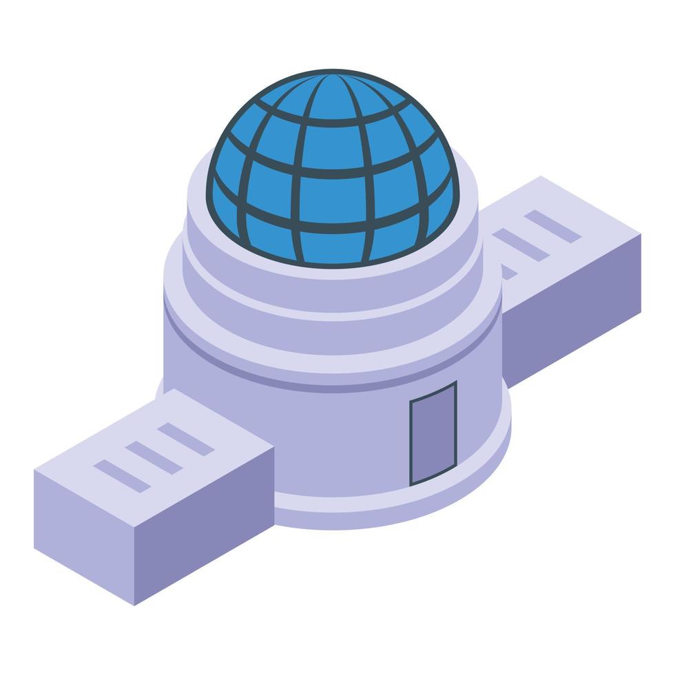 Mars base icon isometric vector. Space planet vector