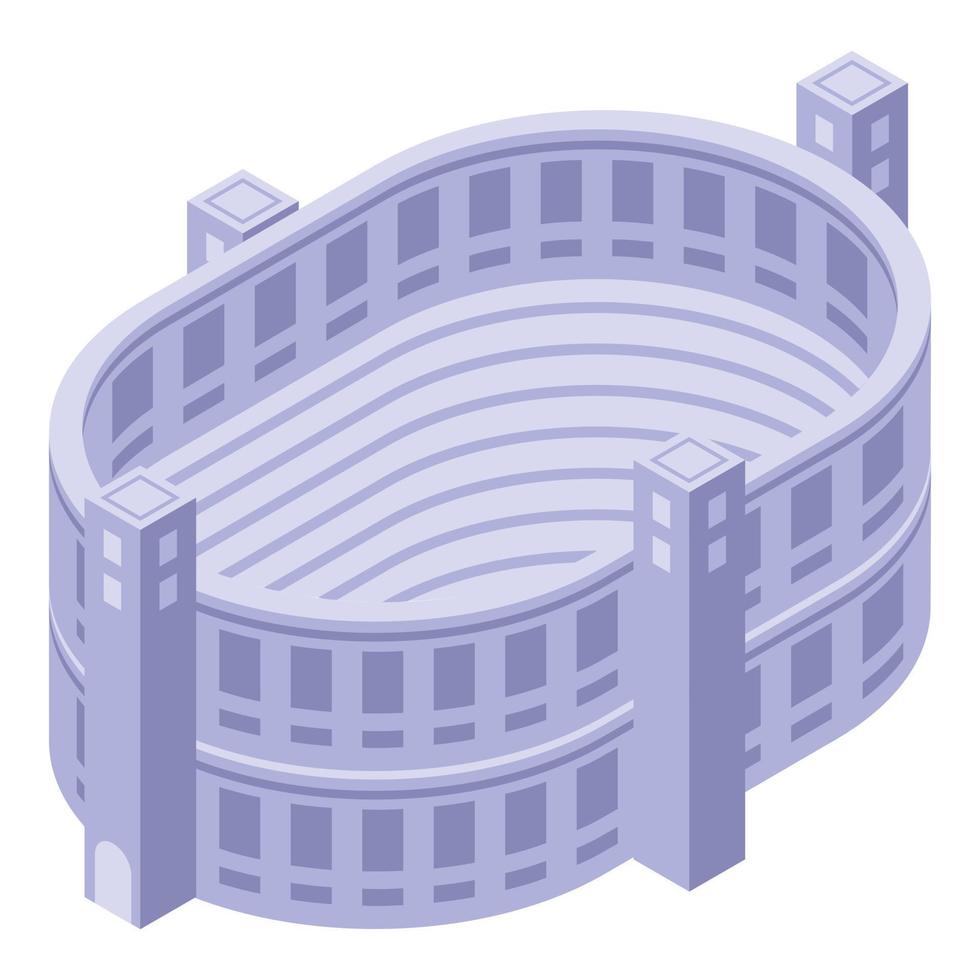 Travel amphitheater icon isometric vector. City building vector