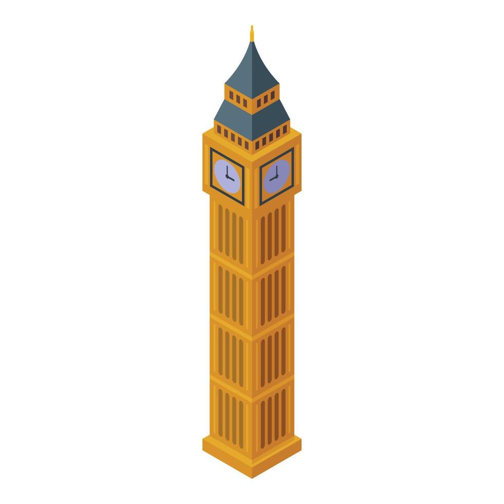 vector isométrico del icono de la torre de Londres. ciudad de inglaterra