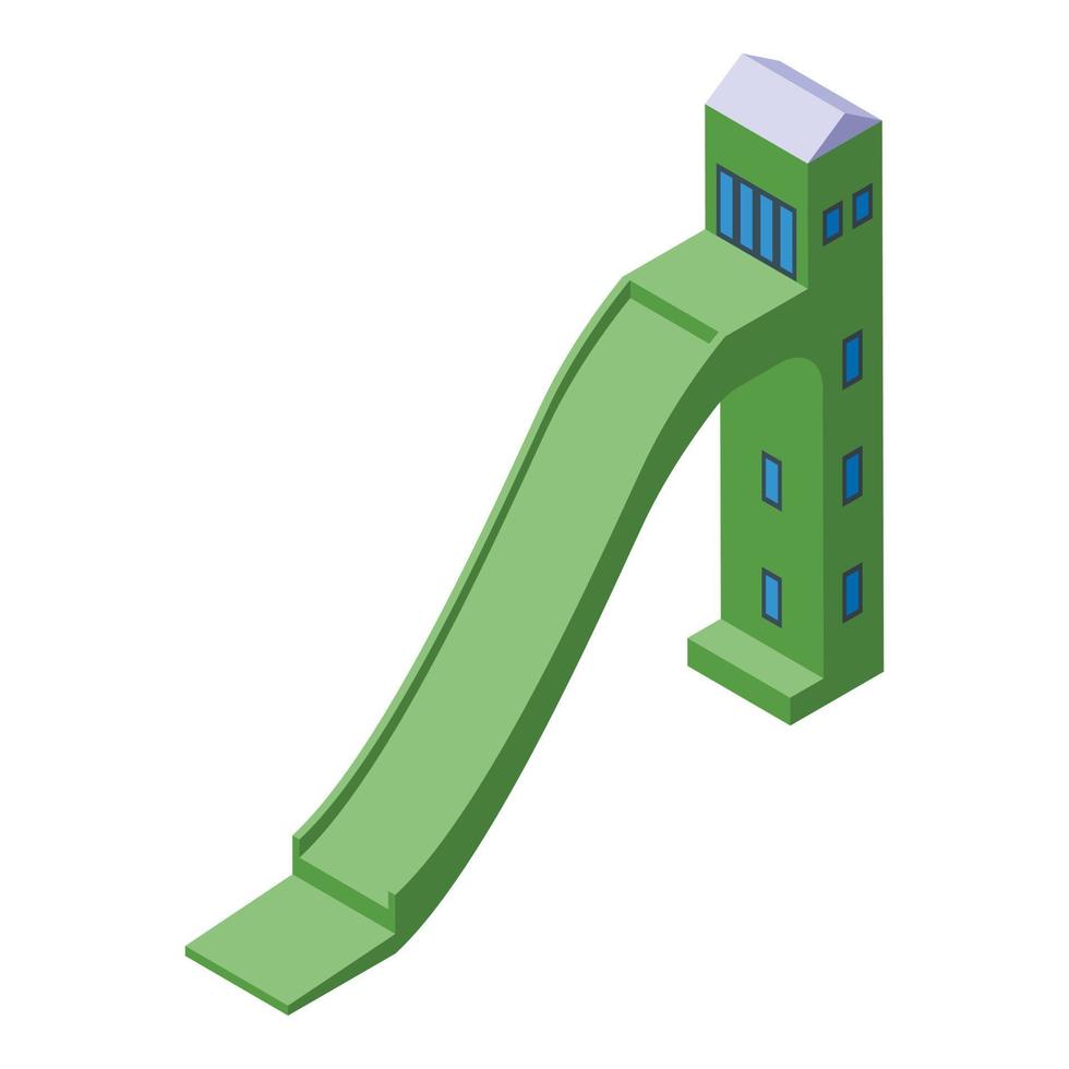 Ski jump track icon isometric vector. Winter sport vector