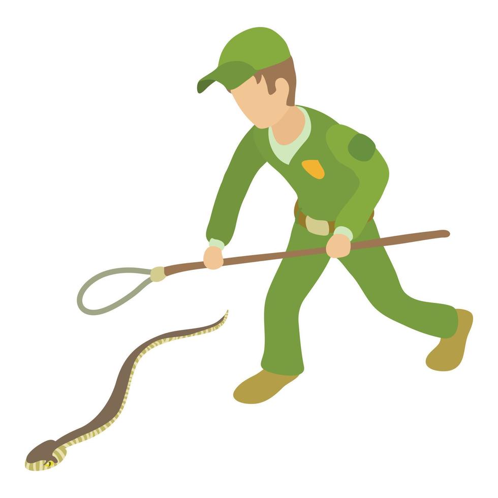 Common viper icon isometric vector. Man in uniform with noose and european viper vector