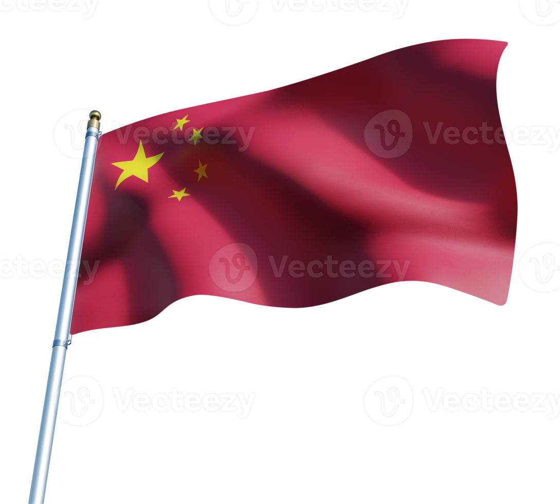 chinese flag 3d png