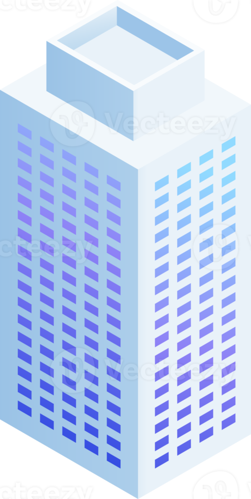 Buildings isometric illustrations png