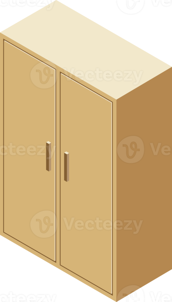 kleiderschrank isometrische illustrationen png