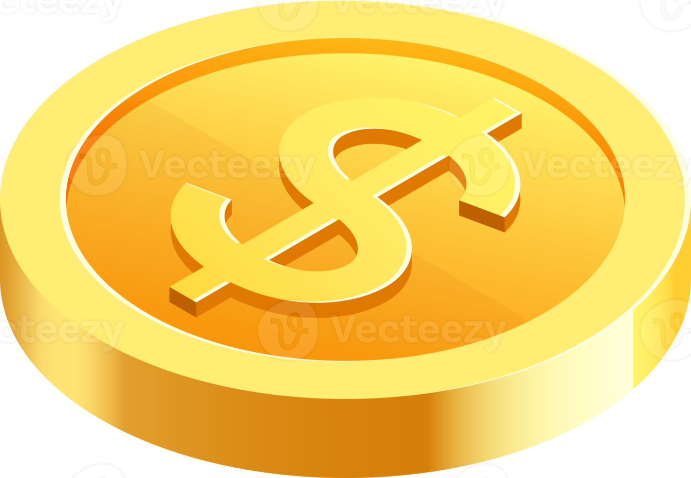 ícone de símbolo de dinheiro de moeda de ouro png