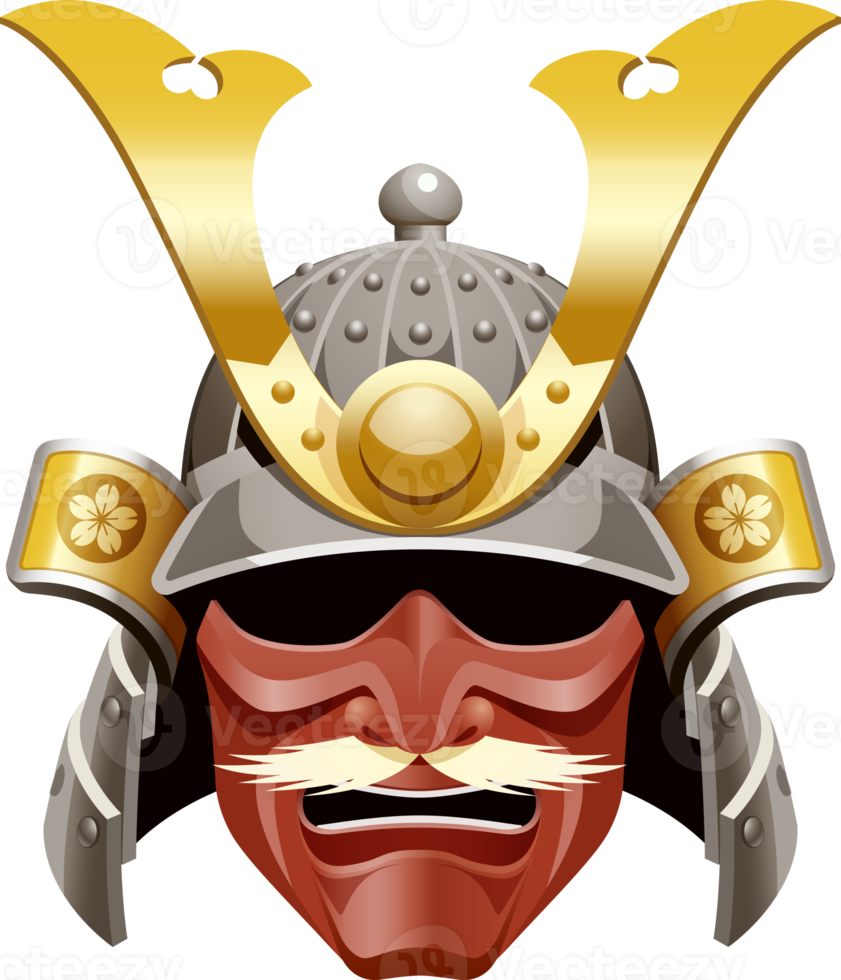 Samurai warrior mask png