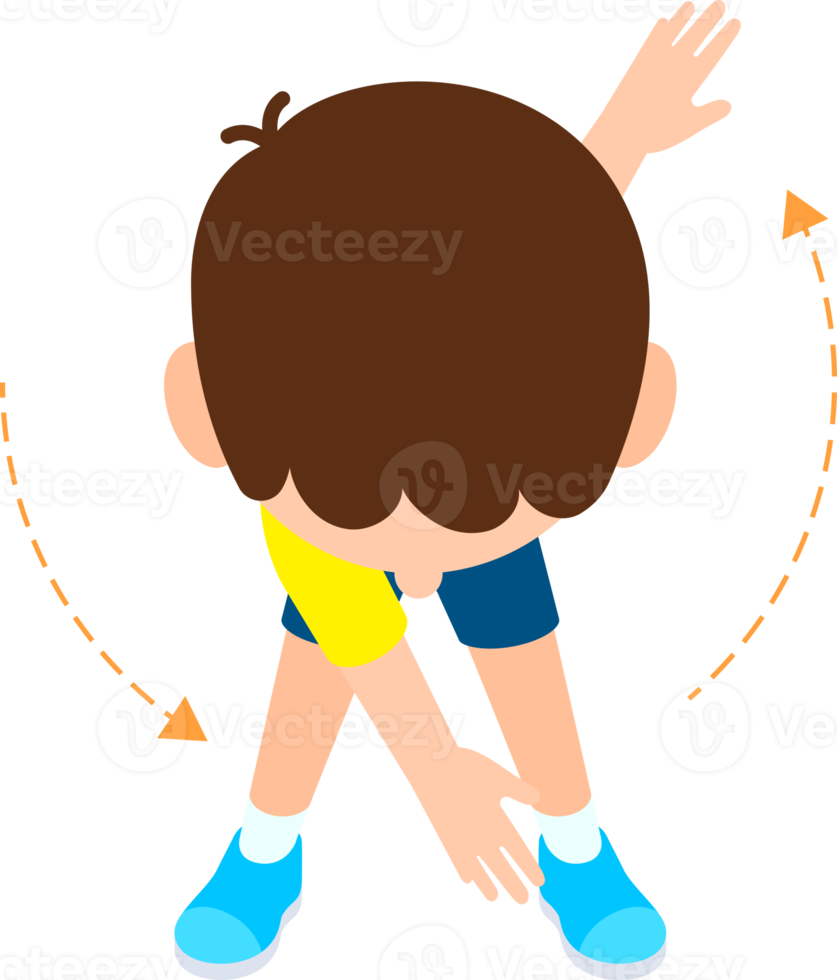 Children fitness exercise png