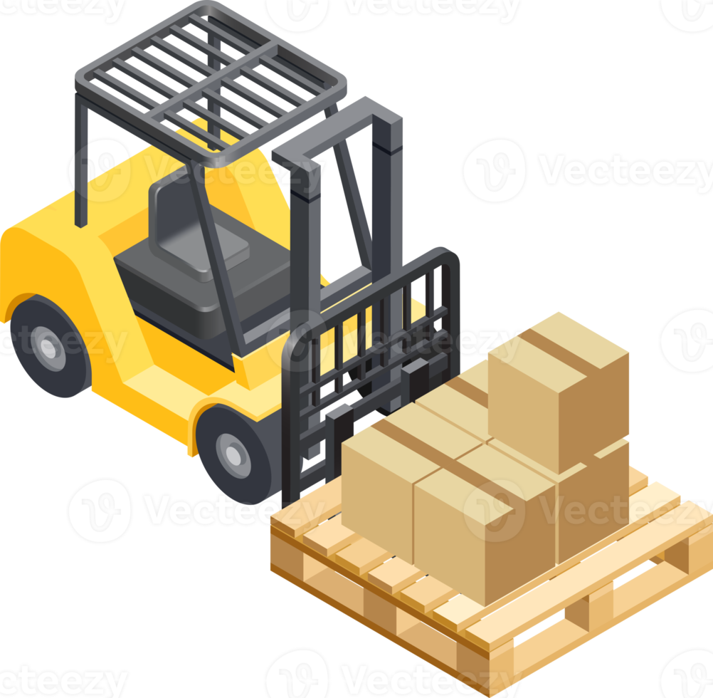 Forklift cargo car png