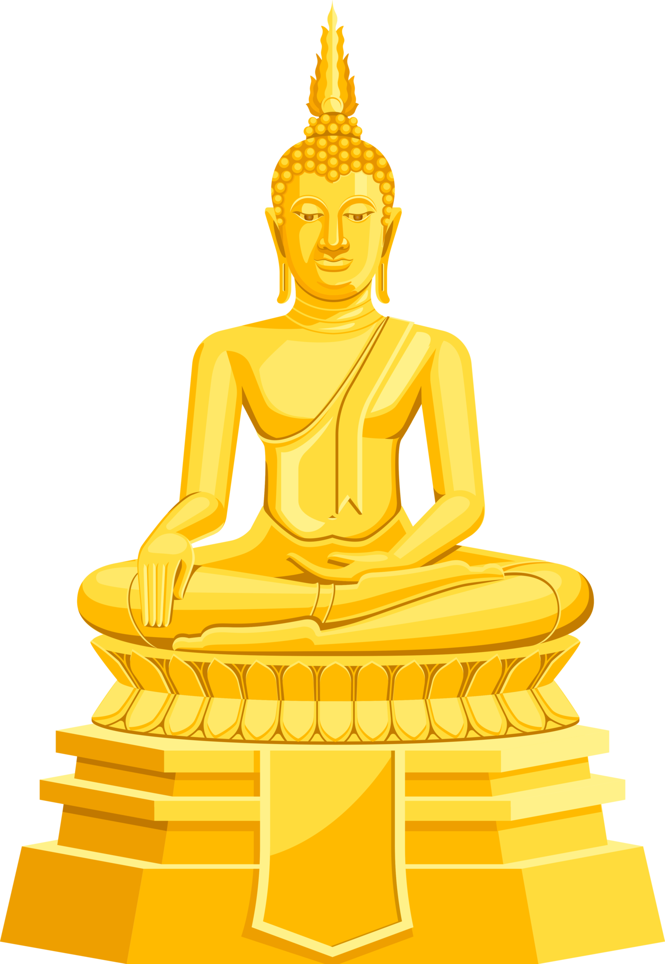 Free Boeddha standbeeld symbool PNG with Transparent Background