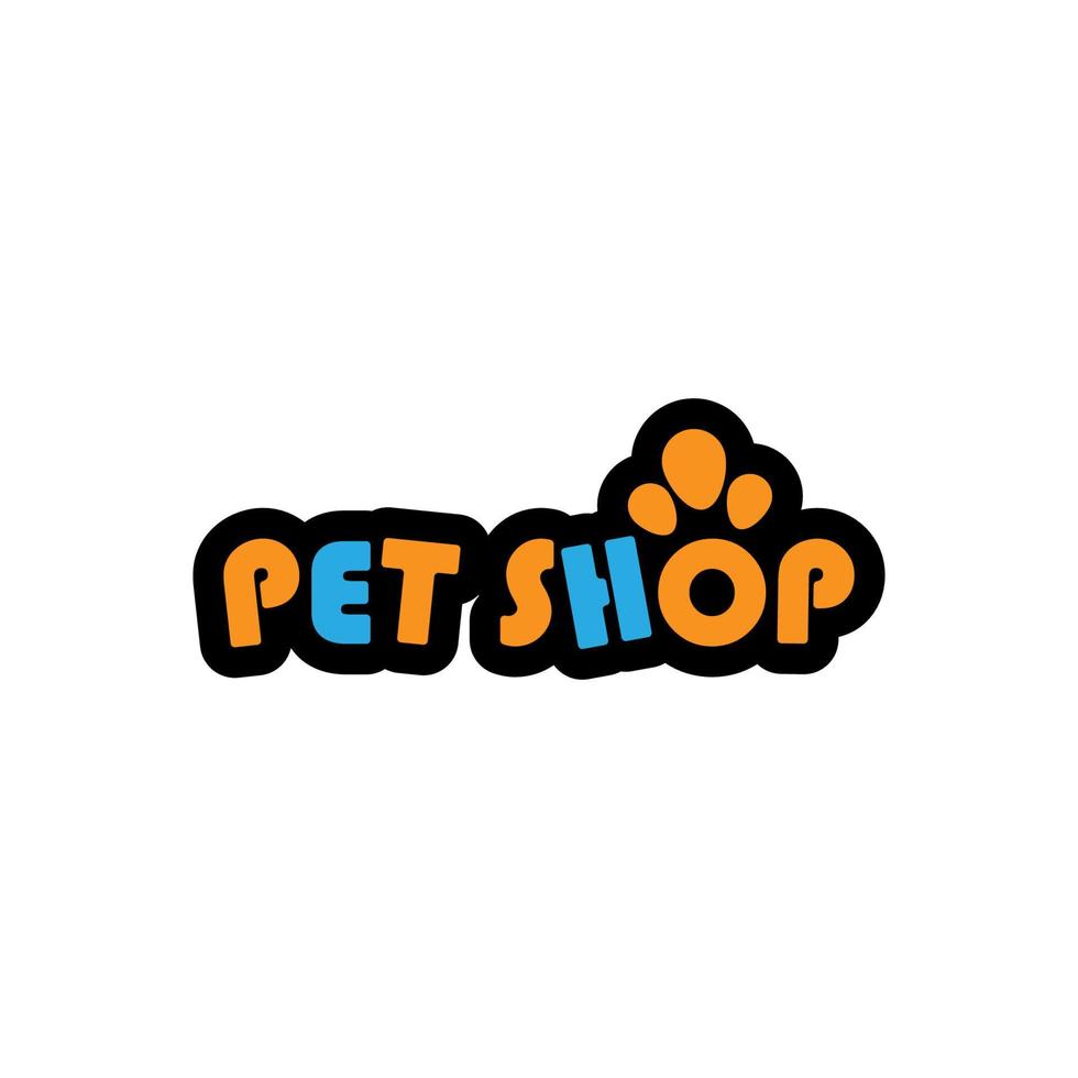 símbolo del logotipo de la tienda de mascotas vector