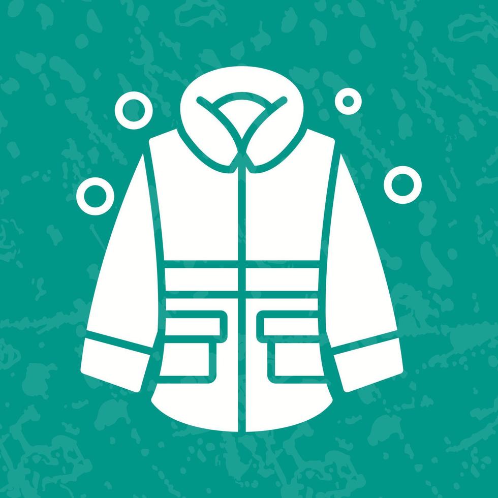 icono de vector de chaqueta de invierno