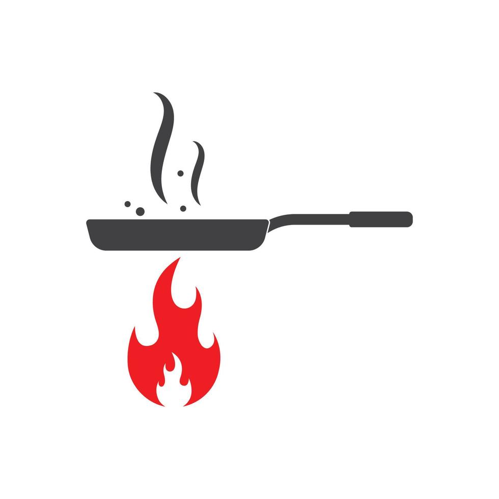 pan logo icon of cooking and kithen vector