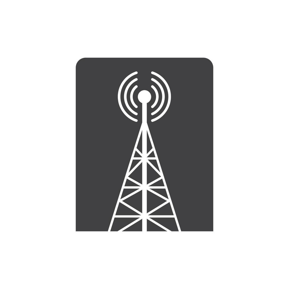 torre señal logo icono vector ilustración