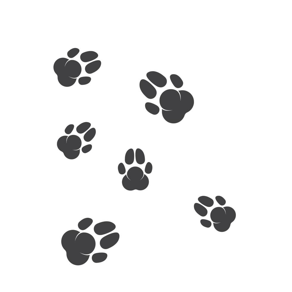 paw logo icon of pet vector