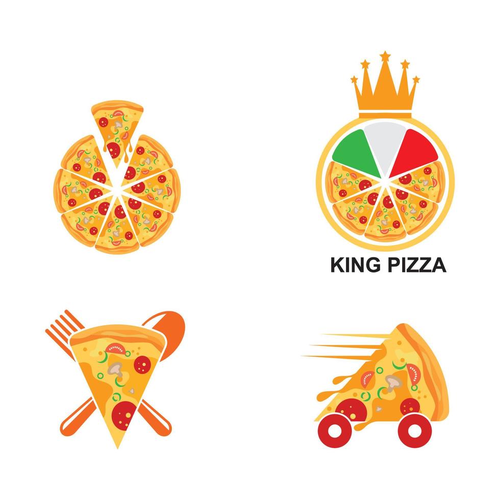 pizza icon logo illustration vector