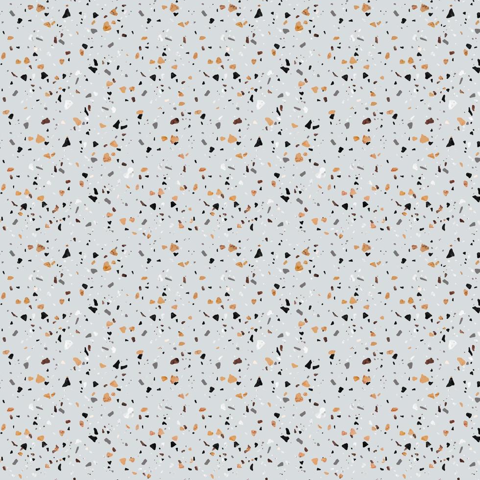 Terrazzo marble seamless pattern. Texture in Venetian style, composed of natural stone, granite, quartz, marble, concrete and limestone. vector