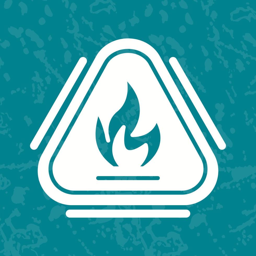 icono de vector de fuego de precaución