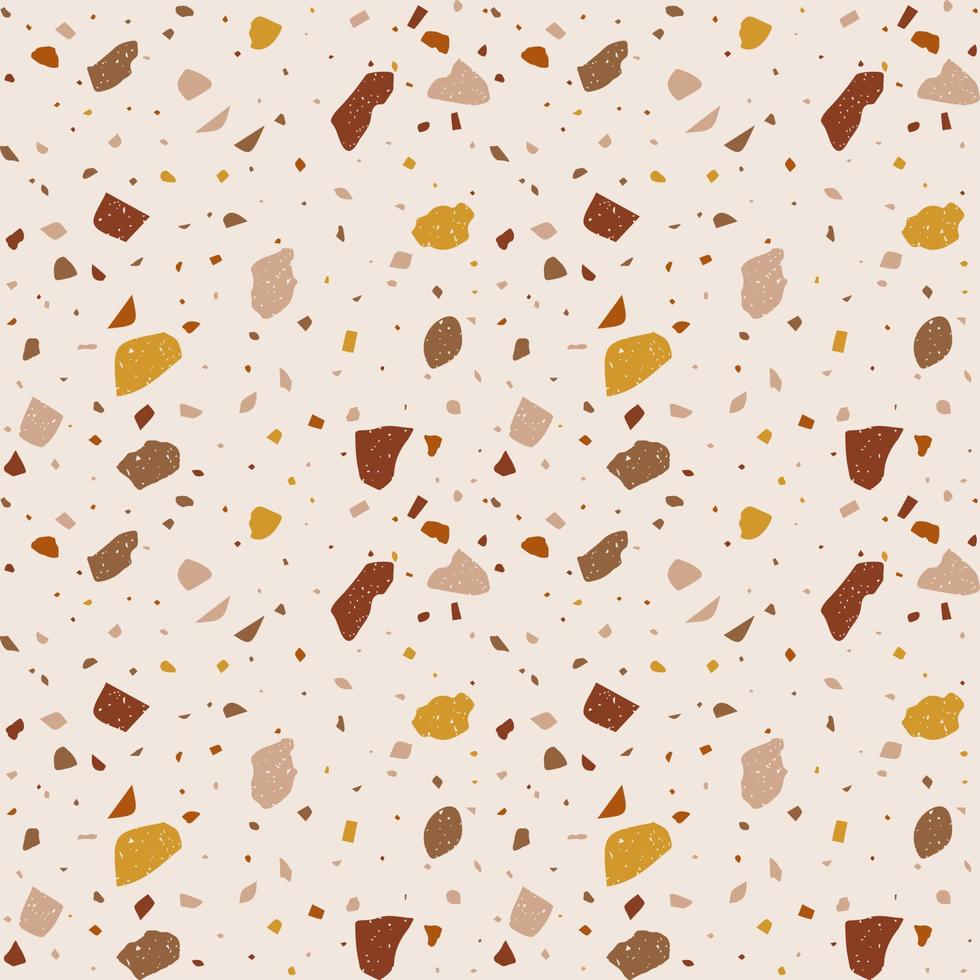 Vector terrazzo seamless pattern in pastel colors.