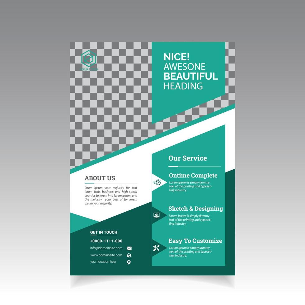 Print corporate flyer vector