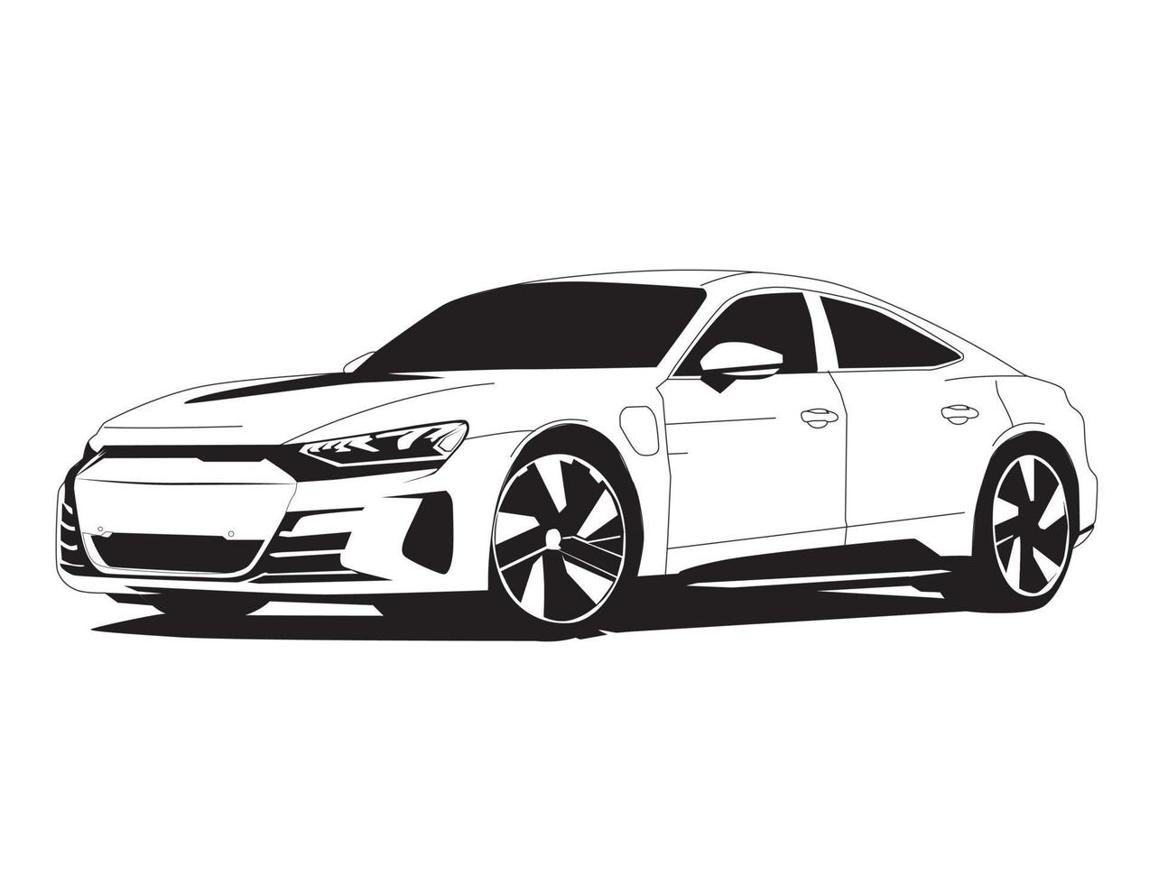 ilustración de silueta de coche vector