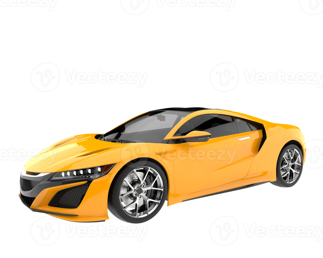 Sport car isolated on transparent background. 3d rendering - illustration png