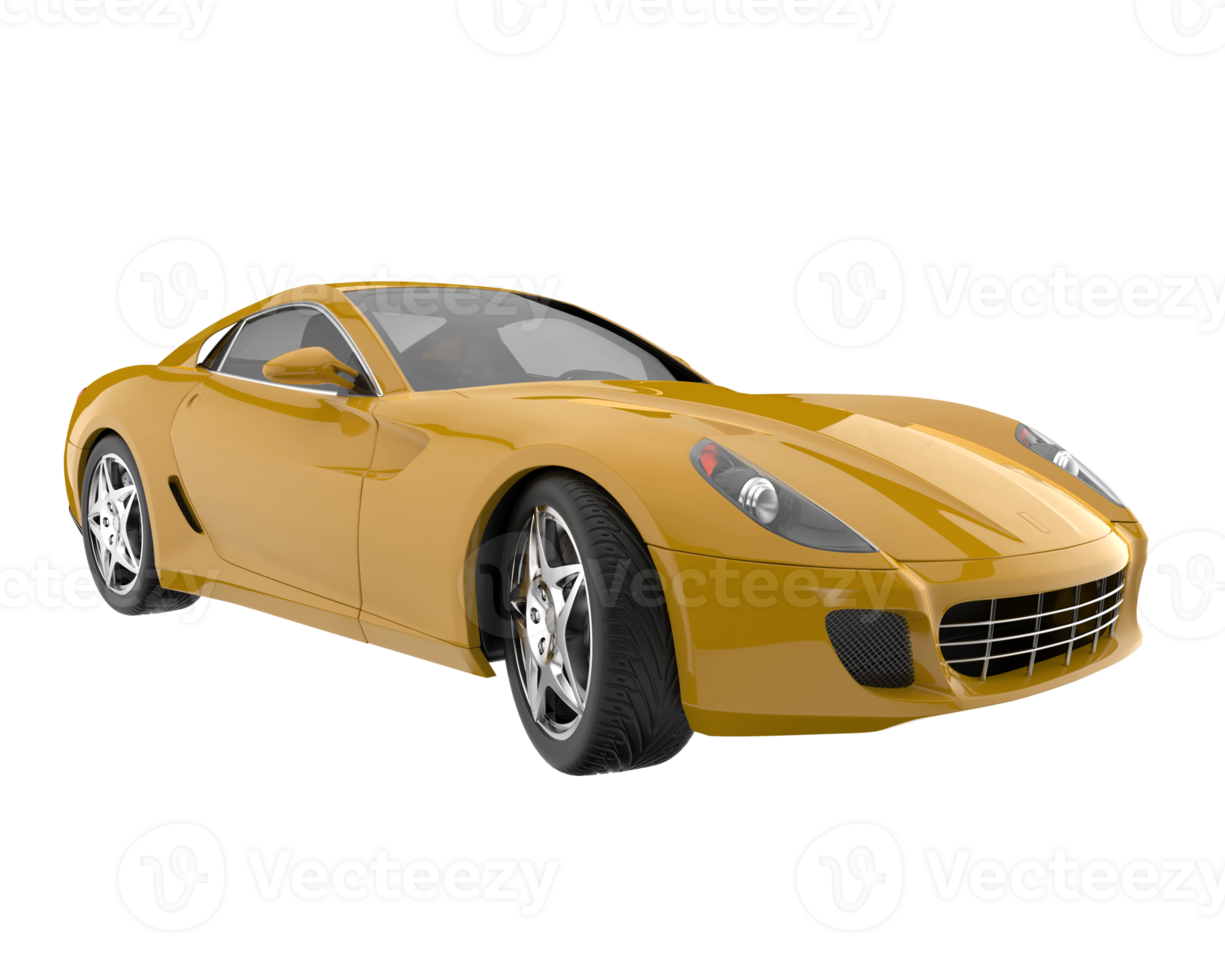 Sport car isolated on transparent background. 3d rendering - illustration png