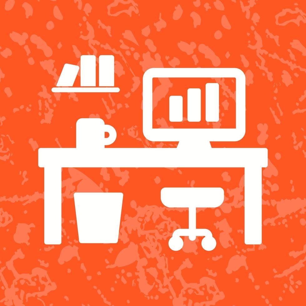 Office Desk Vector Icon