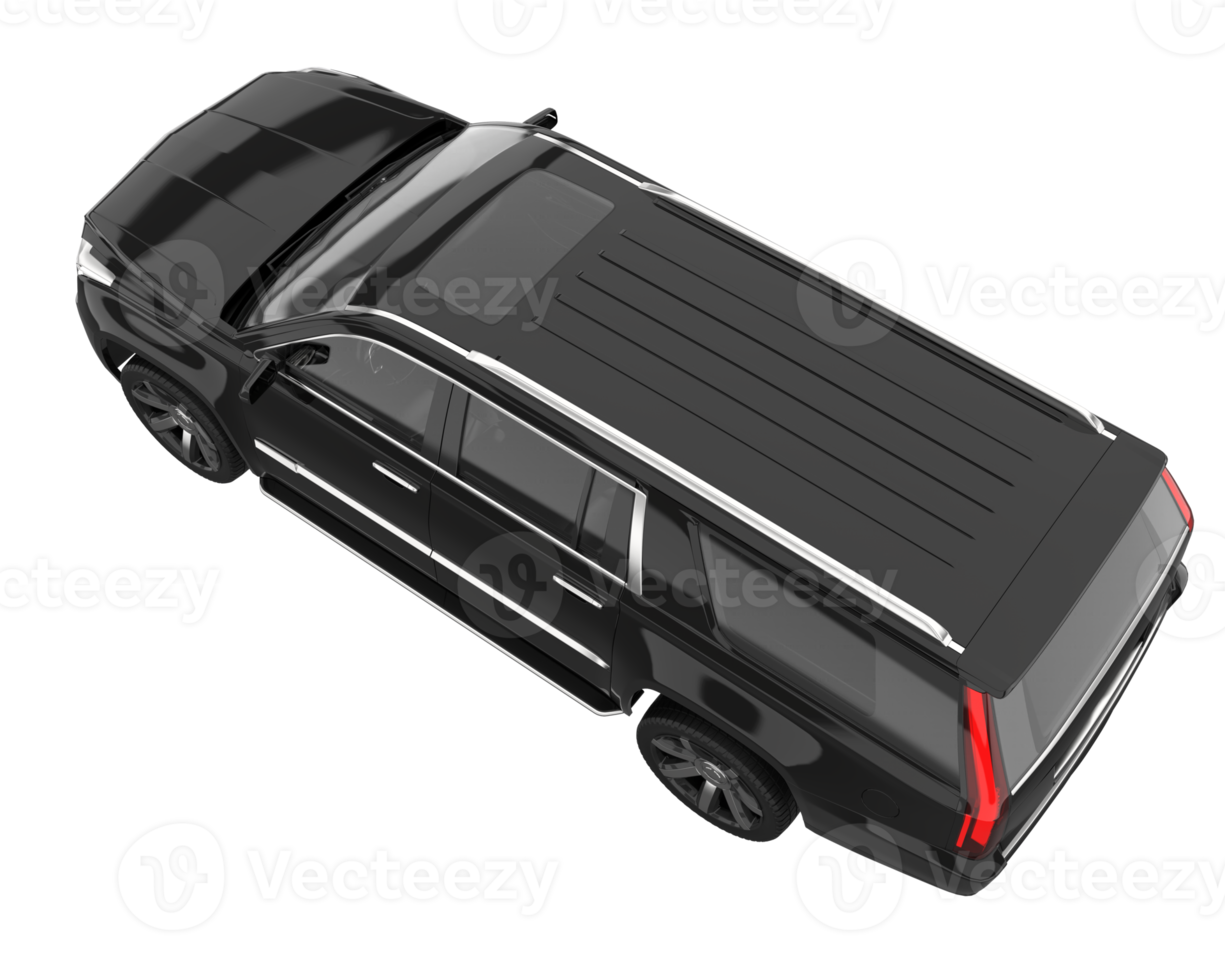 suv realista aislado sobre fondo transparente. Representación 3d - ilustración png