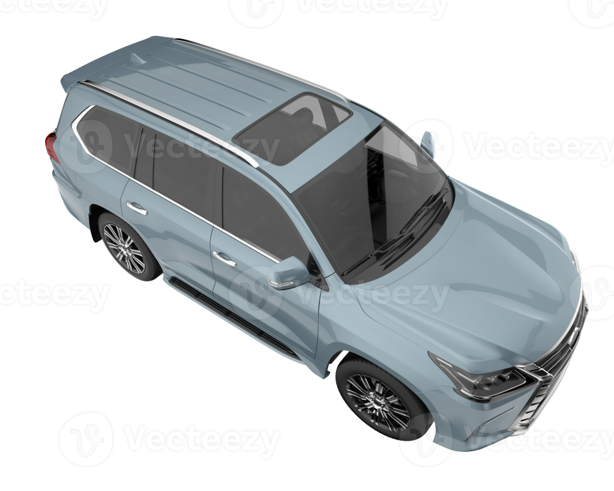 Realistic SUV isolated on transparent background. 3d rendering - illustration png