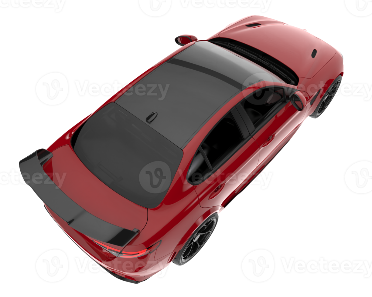 voiture de sport isolée sur fond transparent. rendu 3d - illustration png