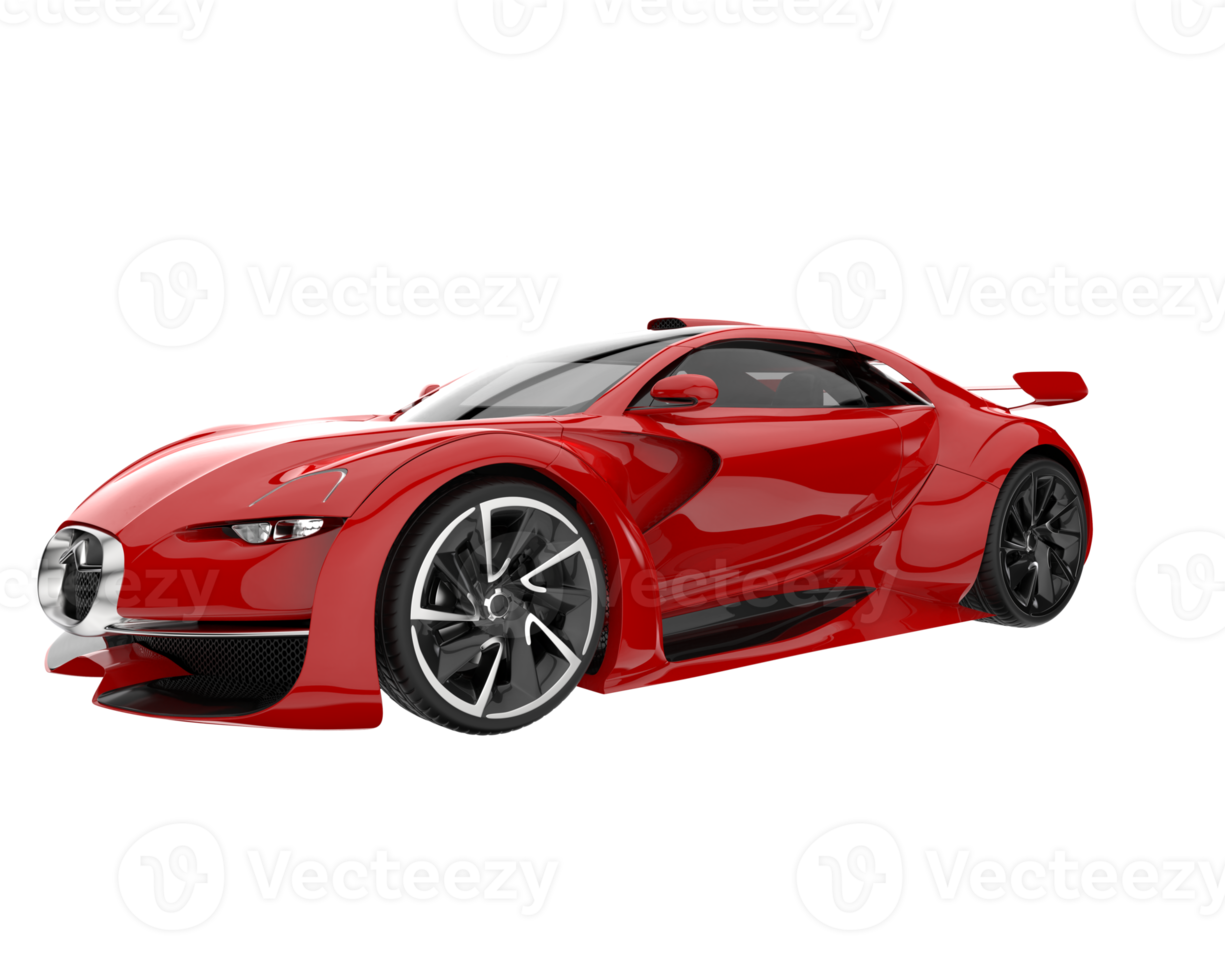 Sport car isolated on transparent background. 3d rendering - illustration png