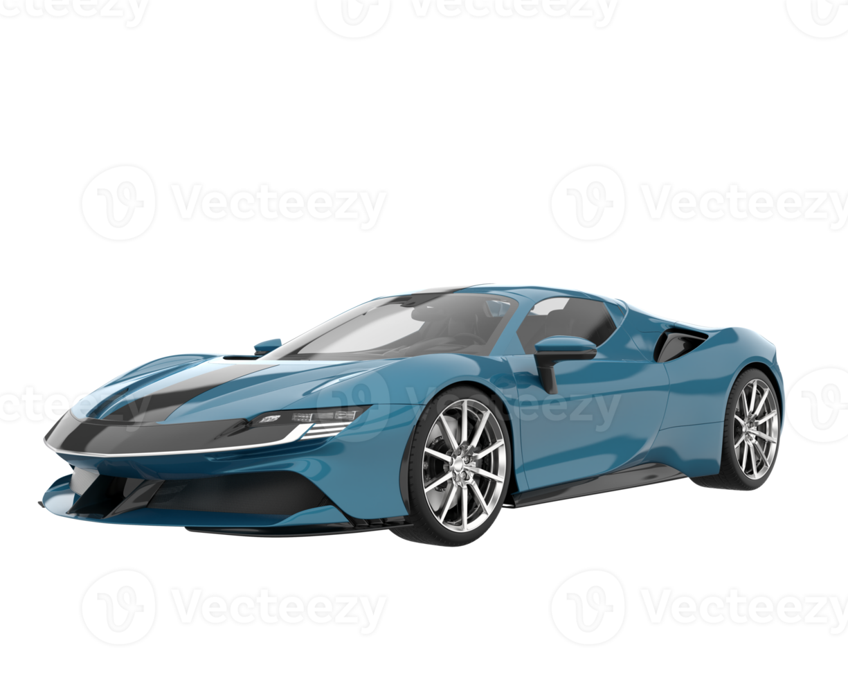 Sport car isolated on transparent background. 3d rendering - illustration png