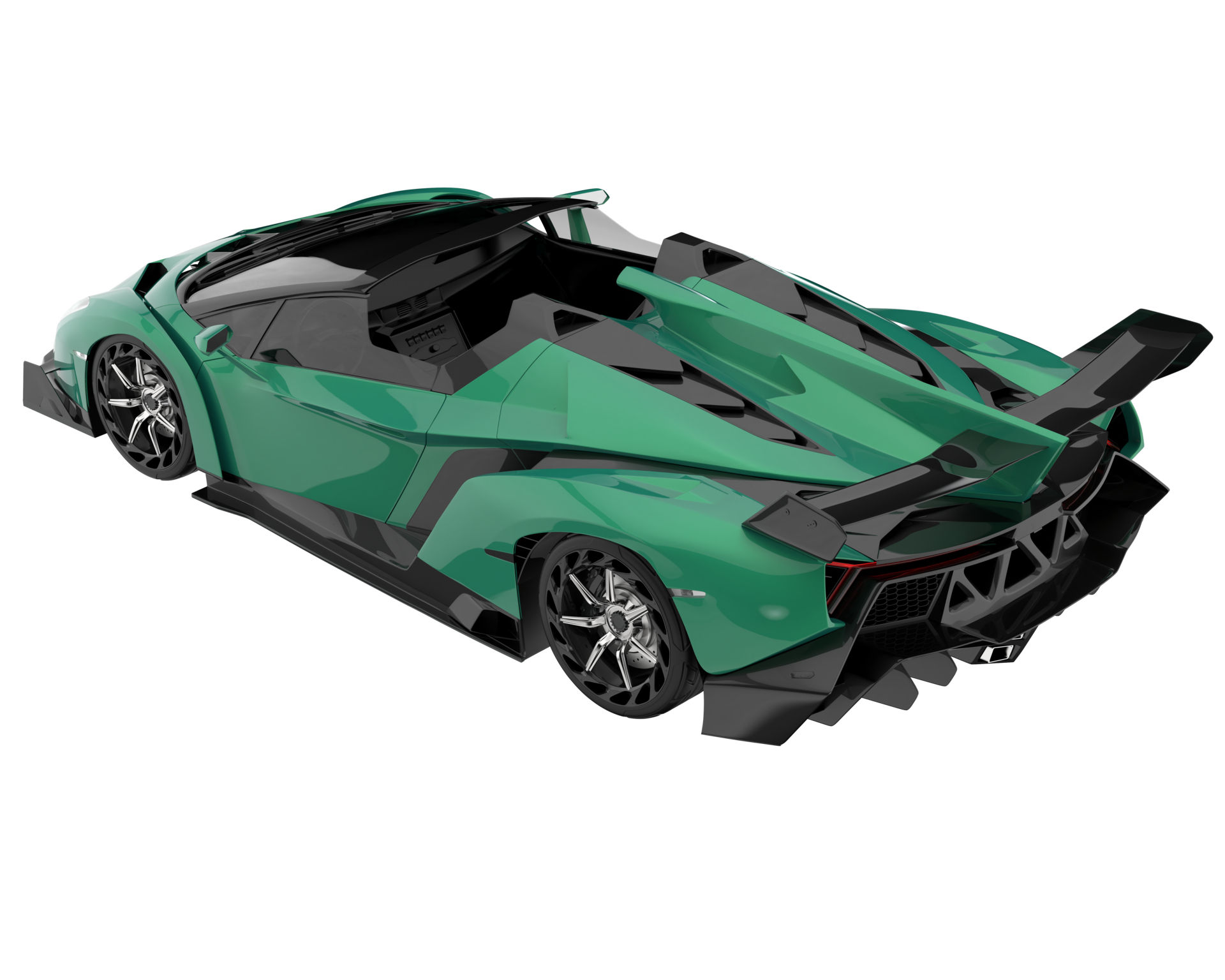 Free Sport car isolated on transparent background. 3d rendering