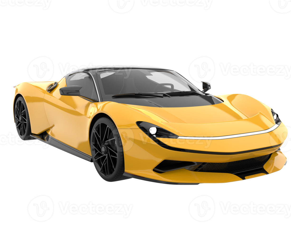Sport car isolated on transparent background. 3d rendering - illustration png