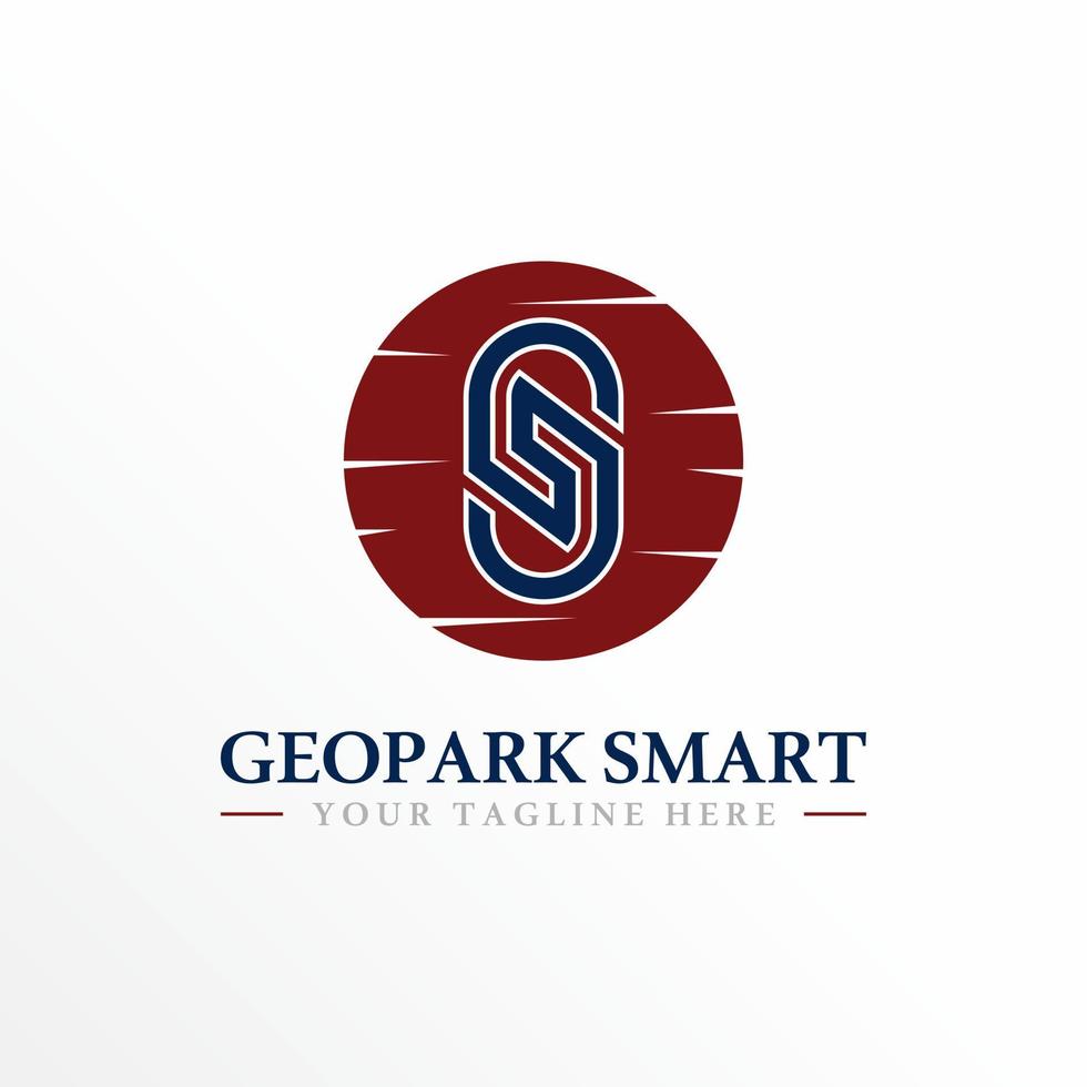 Letter or word GS or SG font in cutting circle block image graphic icon logo design abstract concept vector stock. Can be used as a symbol associated with Initial.