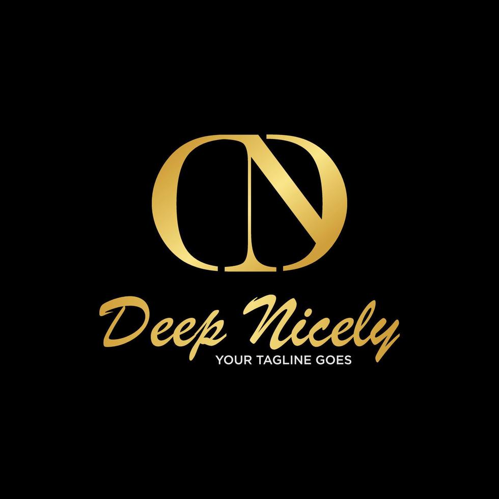 Letter or word DN or ND in connected image graphic iconc logo design abstract concept vector stock. Can be used as a symbol associated with initial.