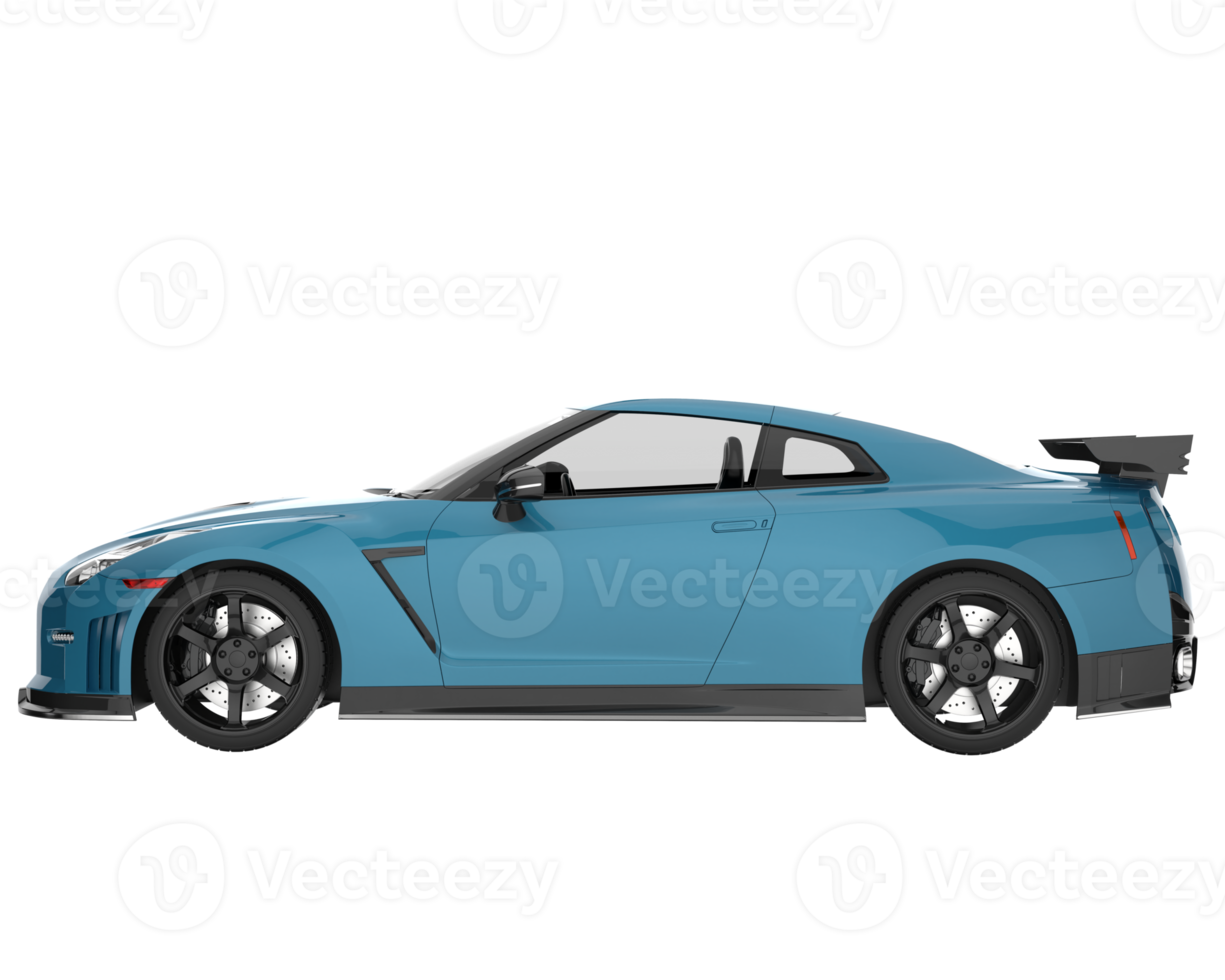 Sportwagen isoliert auf transparentem Hintergrund. 3D-Rendering - Abbildung png