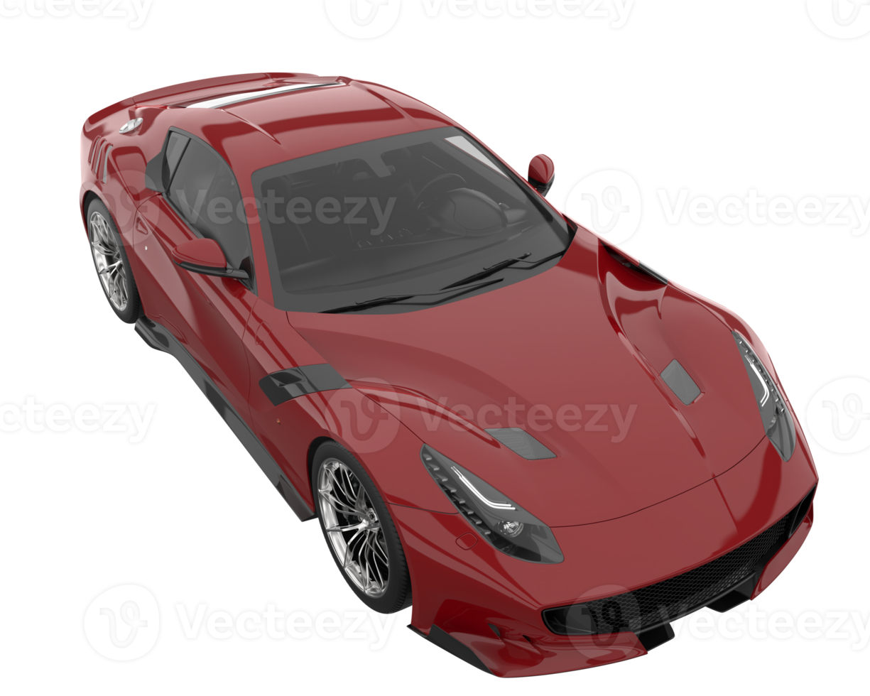Sport car isolated on transparent background. 3d rendering - illustration png