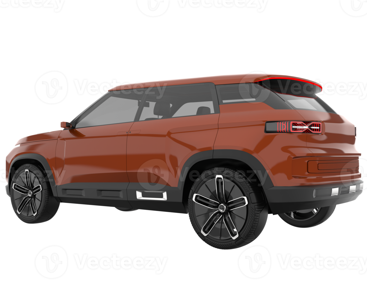Realistic SUV isolated on transparent background. 3d rendering - illustration png