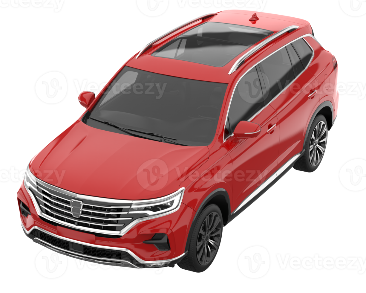 Realistic SUV isolated on transparent background. 3d rendering - illustration png