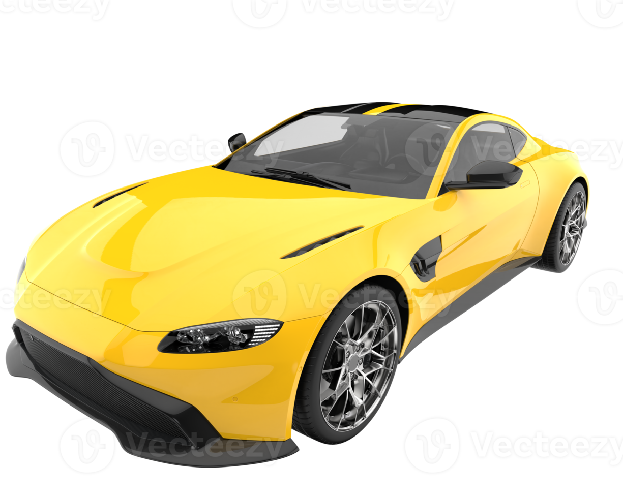 Sport car isolated on transparent background. 3d rendering - illustration png