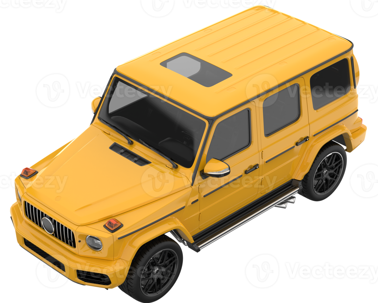 Realistic SUV isolated on transparent background. 3d rendering - illustration png