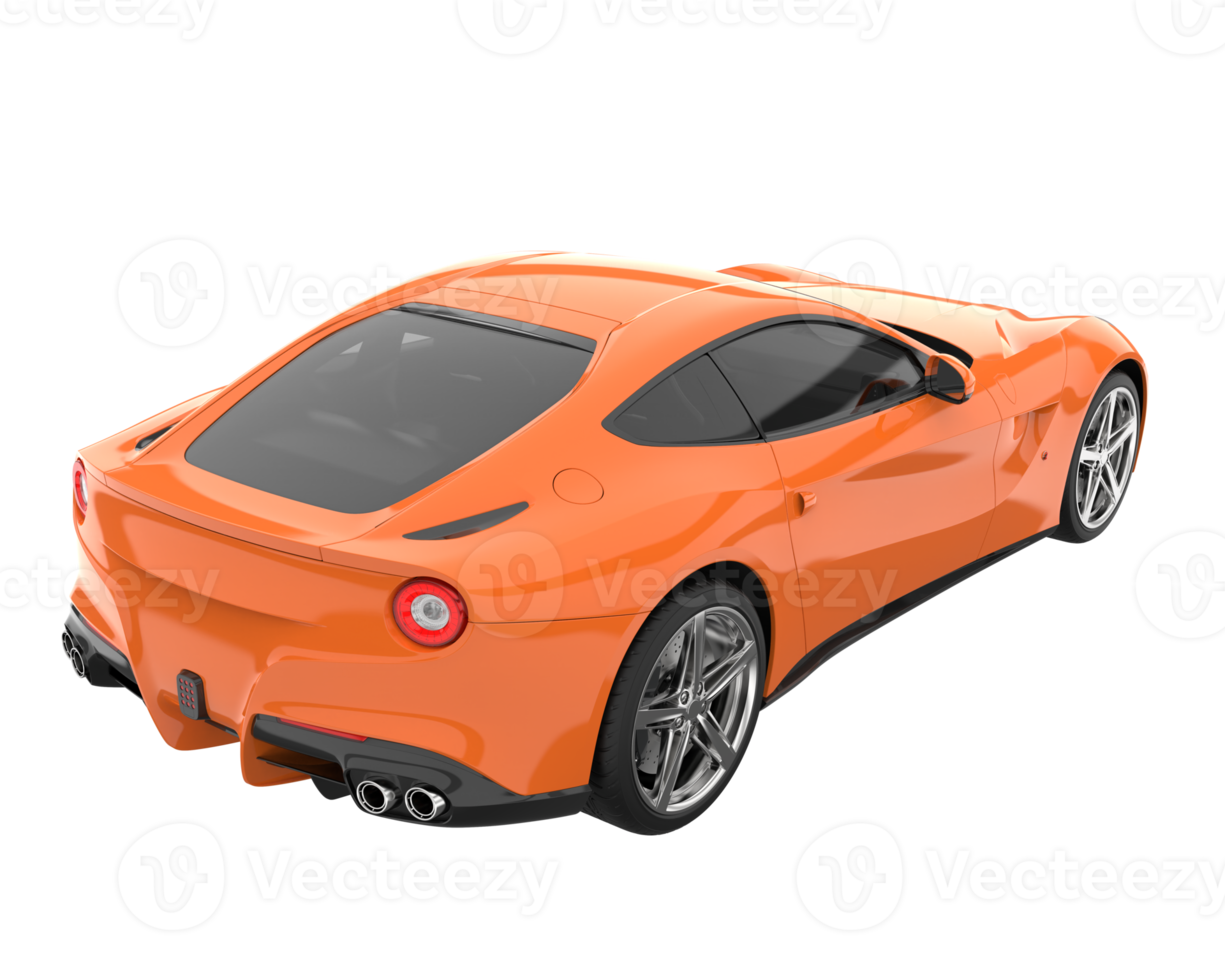 Sport car isolated on transparent background. 3d rendering - illustration png